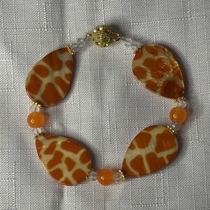 Handcrafted “The Giraffe Bracelet” Sz 7.5”